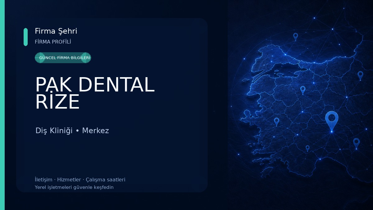 PAK DENTAL RİZE Diş Kliniği