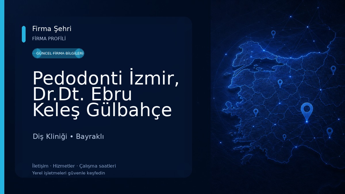Pedodonti İzmir, Dr.Dt. Ebru Keleş Gülbahçe Diş Kliniği
