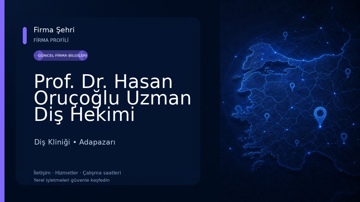 Prof. Dr. Hasan Oruçoğlu Uzman Diş Hekimi