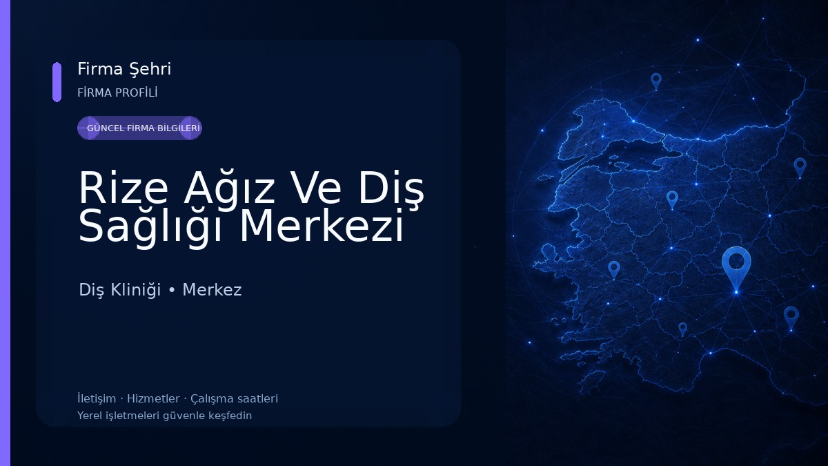 Rize Ağız Ve Diş Sağlığı Merkezi Diş Kliniği