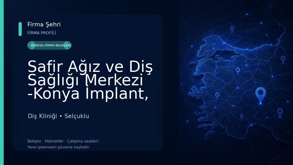 Safir Ağız ve Diş Sağlığı Merkezi -Konya İmplant, Konya Zirkonyum Diş, Konya Gece Açık Dişçi, Konya Diş, Konya Nöbetçi Dişçi- Diş Kliniği