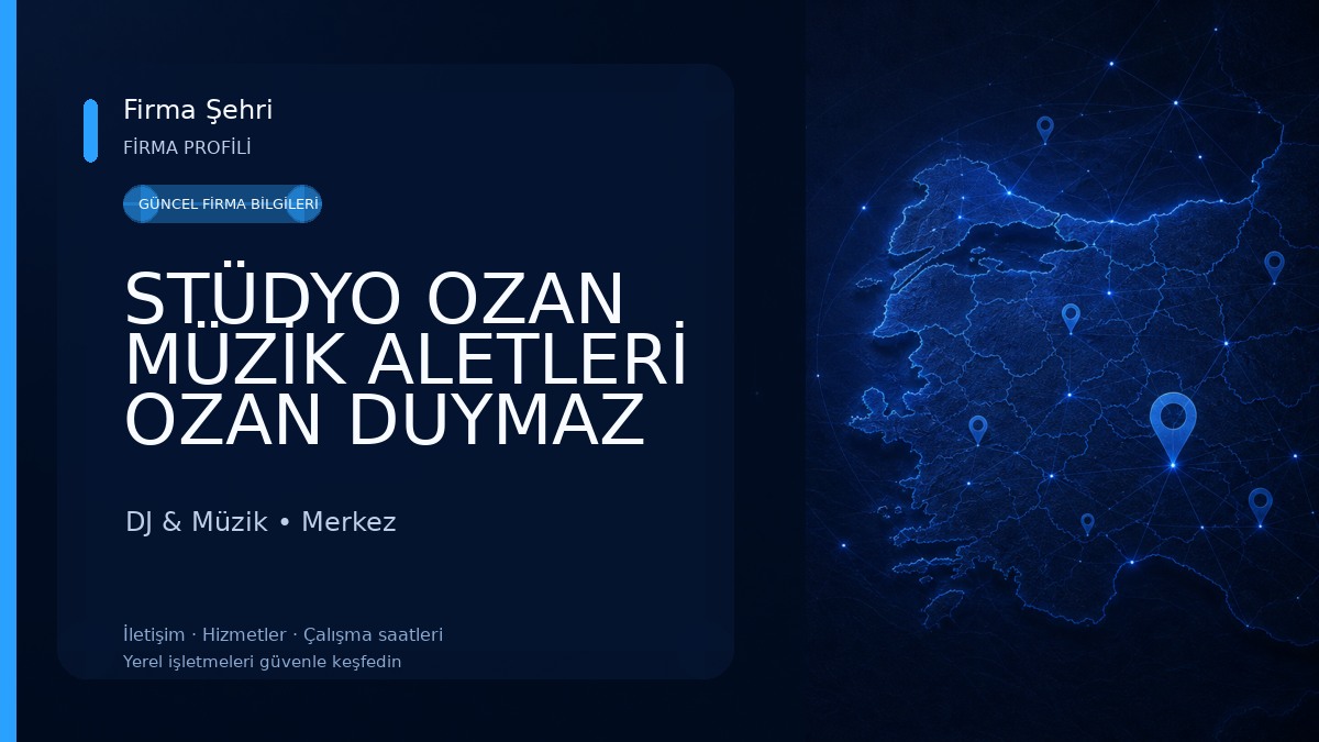 STÜDYO OZAN MÜZİK ALETLERİ OZAN DUYMAZ ADIYAMAN MÜZİK DJ & Müzik