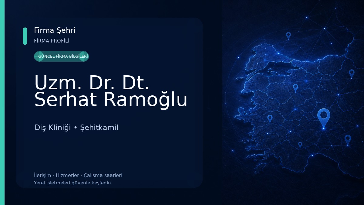 Uzm. Dr. Dt. Serhat Ramoğlu Diş Kliniği