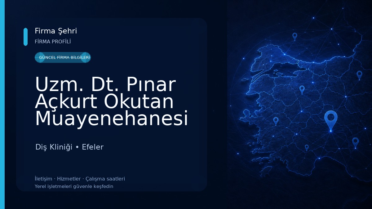 Uzm. Dt. Pınar Açkurt Okutan Muayenehanesi Diş Kliniği