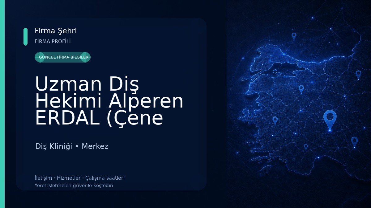 Uzman Diş Hekimi Alperen ERDAL (Çene cerrahı) AĞIZ VE DİŞ SAĞLIĞI POLİKLİNİĞİ