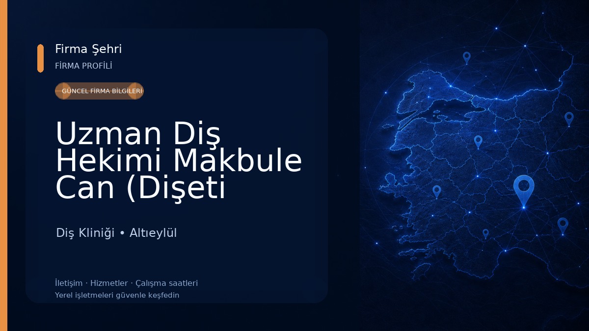 Uzman Diş Hekimi Makbule Can (Dişeti hastalıkları ve Cerrahisi Uzmanı) 