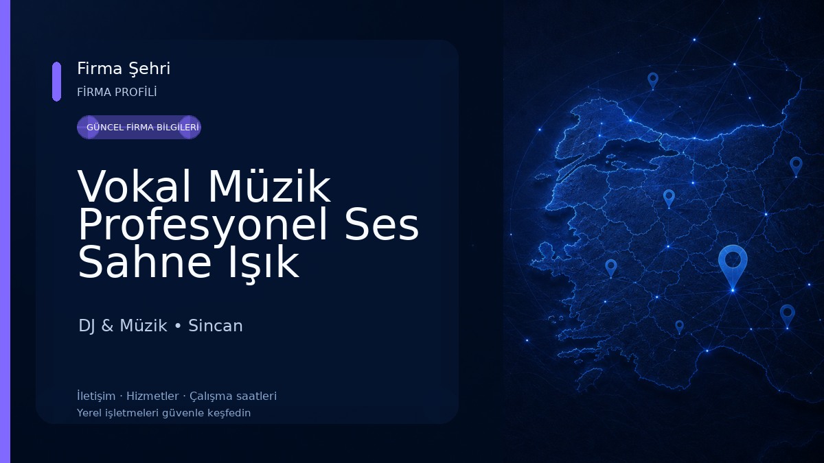 Vokal Müzik Profesyonel Ses Sahne Işık Sistemleri DJ & Müzik
